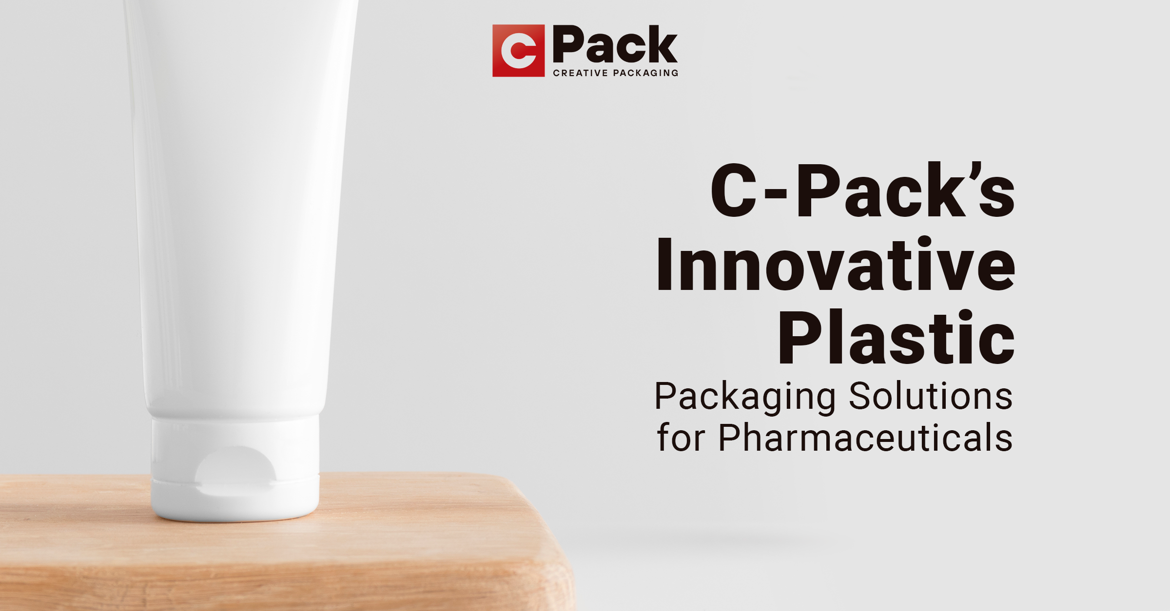 Image showcasing C-Pack's innovative plastic packaging solutions for pharmaceuticals.