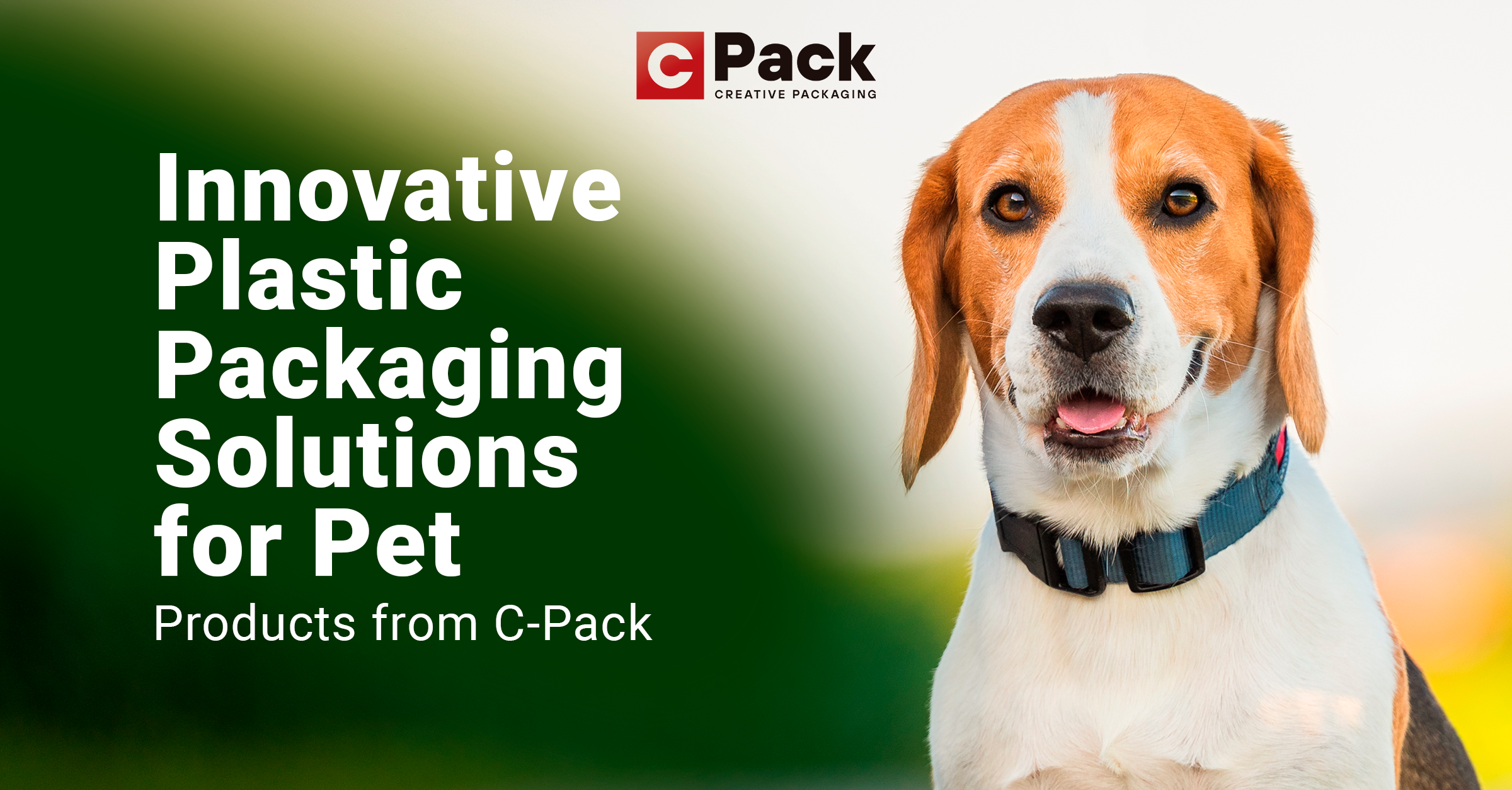 Image showcasing C-Pack's innovative plastic packaging solutions designed for pets.